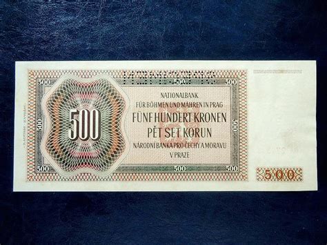 500 Korun 1942 Serie Ga Perf UNC Aukro