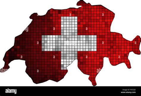 Switzerland map with flag inside Stock Vector Image & Art - Alamy