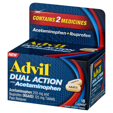 Advil Dual Action with Acetaminophen, Caplets | Hy-Vee Aisles Online ...