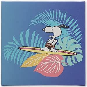 Amazon.com: Peanuts Snoopy Surfing Gallery Wrapped Canvas Wall Decor ...