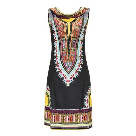 Aproms Boho Gypsy Tribal Hoodie Tunic Dress Women Sundress Traditional