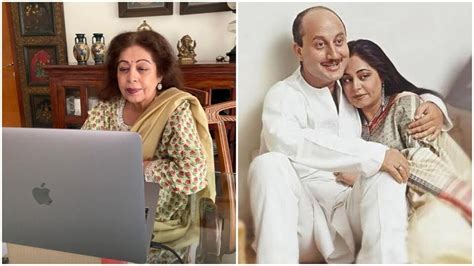 Anupam Kher cheers for wife Kirror Kher as she returns to work. See pic ...