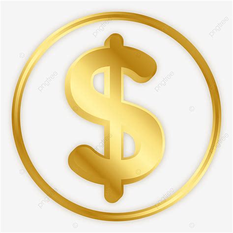 Gold Coin Dollar Vector Hd PNG Images Dollar Icon With Gold Style