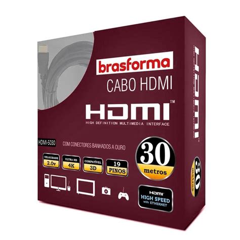 Cabo Brasforma Hdmi De Alta Defini O Kabum