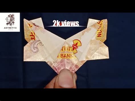 MY MONEY BOOKMARK BUTTERFLY EASY 10 RUPEES NOTE ORIGAMI TUTORIAL DIY BY