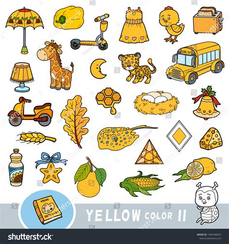 Colorful Set Yellow Color Objects Visual Stock Vector (Royalty Free) 1582406827 | Shutterstock