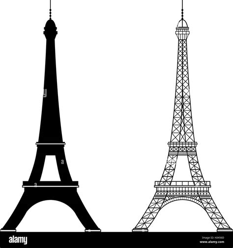 To Eiffel Tower Black And White Stock Photos And Images Alamy