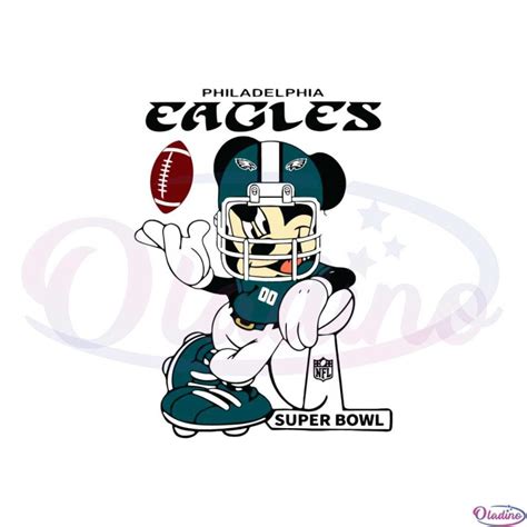 Mickey Mouse Philadelphia Eagles Nfl 2023 Lvii Super Bowl Svg