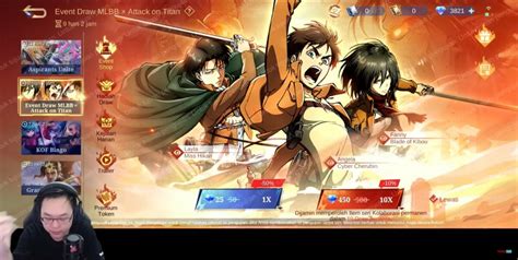 Bocoran Event MLBB X AOT Bakal Ada Skin Gratis SPIN