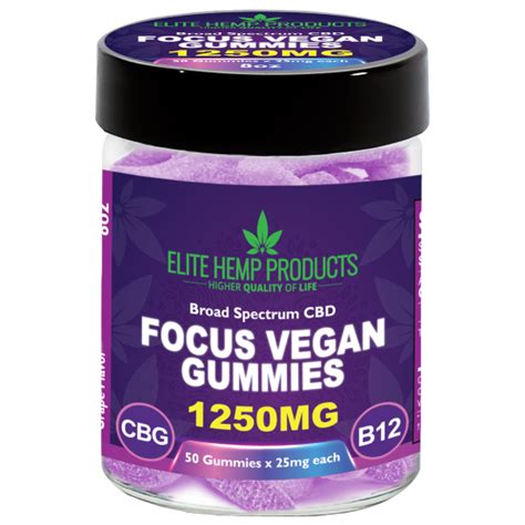 Cbd Vegan Gummies 1250mg Focus Hemp777 Store