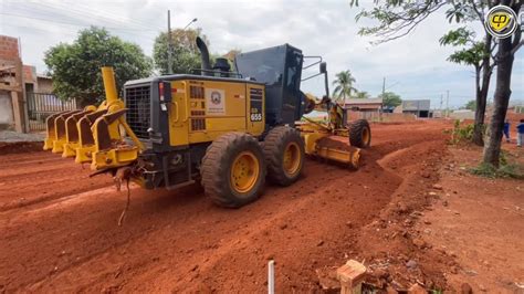 Patrol Rebaixando Rua Para Compacta O Sub Base Motoniveladora Patrola