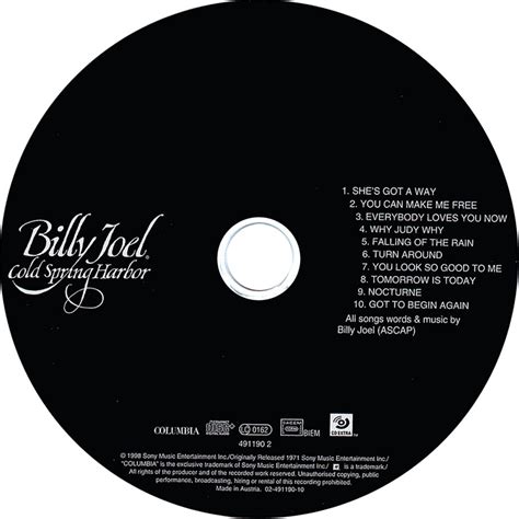 Car Tula Cd De Billy Joel Cold Spring Harbor Portada