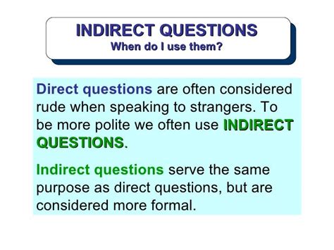 Indirect Questions