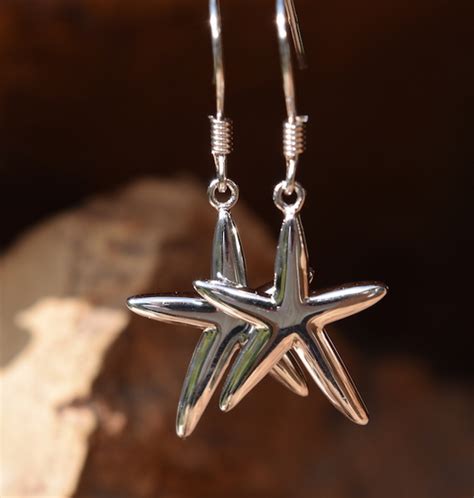 Sterling Silver Starfish Earrings Cork Tree Designs