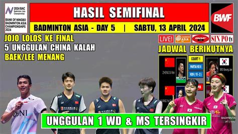 Hasil Semifinal Badminton Asia Championship 2024 Hari Ini ~ Liang Wang