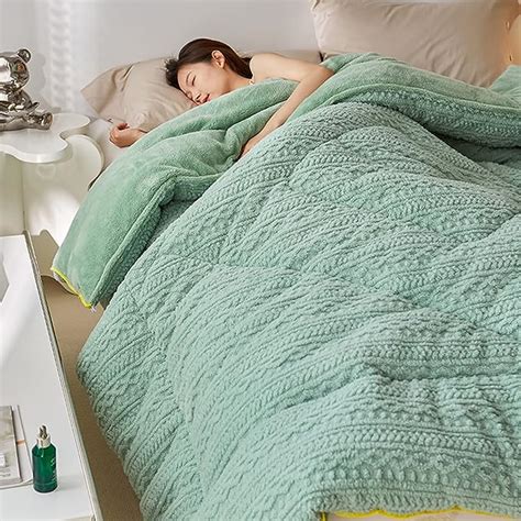 Sherpa Queen Size Blanket For Bed Soft Cozy Blanket Queen