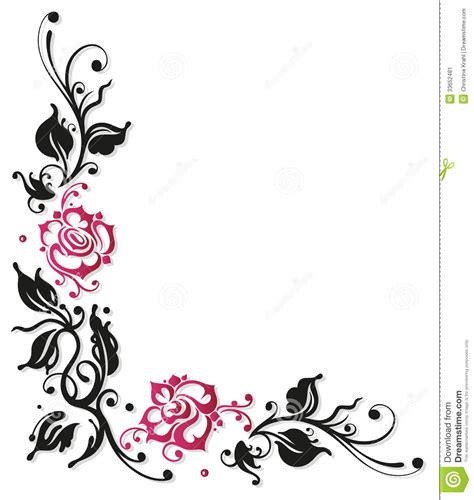 Rose Flower Border - ClipArt Best