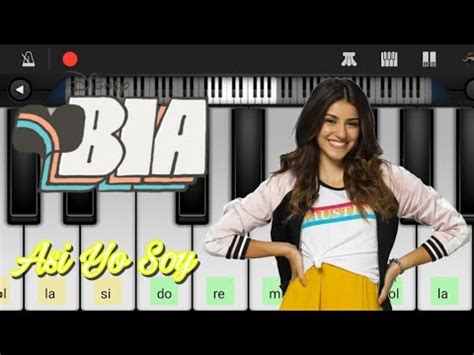 Bia Asi Yo Soy Perfect Piano YouTube