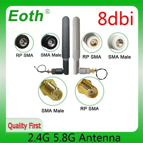 Eoth 2 4g Wifi Antenna Router Antena 2 4GHz 5 8Ghz IOT 8dBi Antene RP