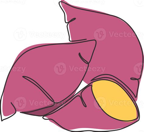 Dibujo De L Nea Continua Nica Batata Org Nica Sana Entera Para La