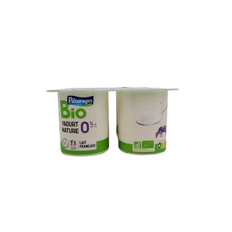 Yaourt nature 0 de MG BIO Pâturages Bio Intermarché