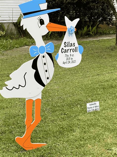 Adorable Stork Baby Announcement Yard Sign Rental