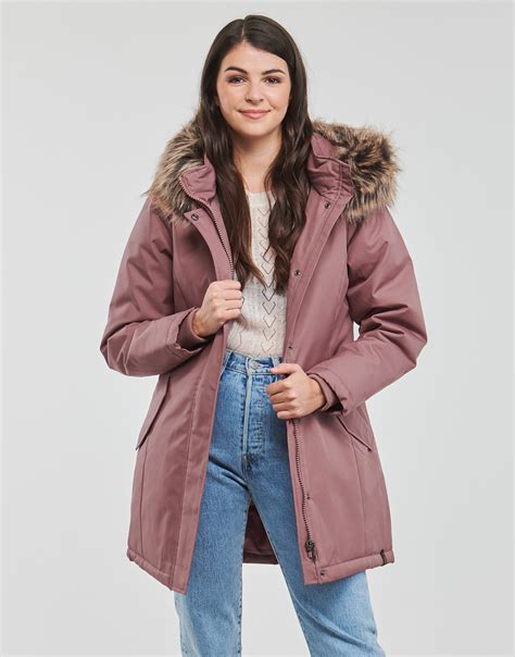 Only ONLKATY PARKA COAT CC OTW Vieux rose - Livraison Gratuite