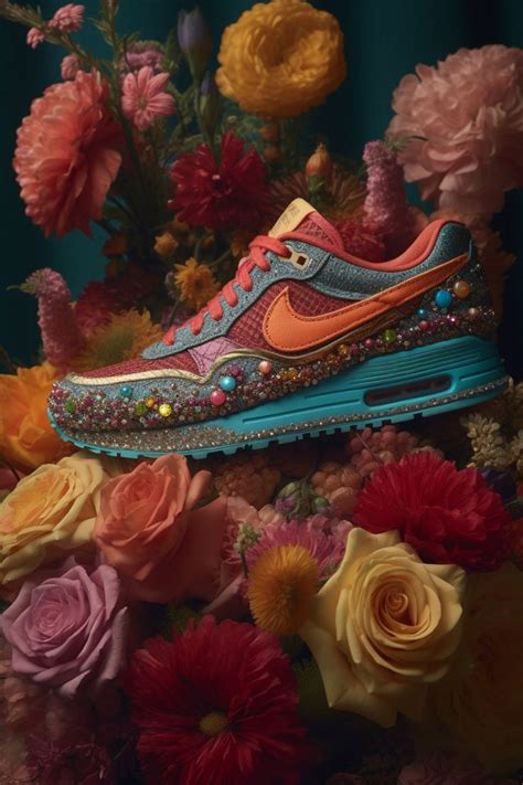 The Nike Air Max Is Adorned With Jewels And Flowers