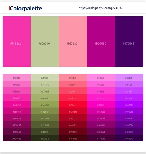 3 Latest Color Schemes with Light Pink And Dark Magenta Color tone combinations | 2024 ...