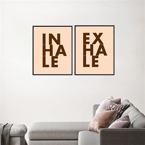 Amazon Inhale Exhale Wall Art Print Poster Yoga Artwork Quote