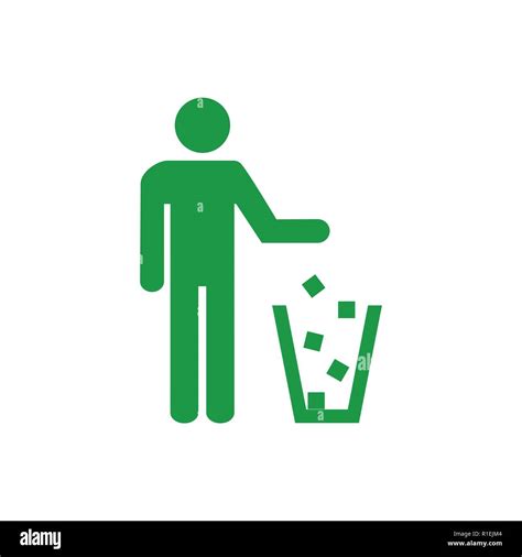 Garbage Symbol Do Not Litter Sign Trash Icon Logo On White