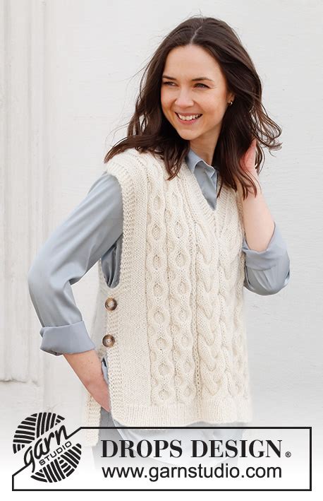 Vermillion Lake Vest DROPS 215 38 Free Knitting Patterns By DROPS