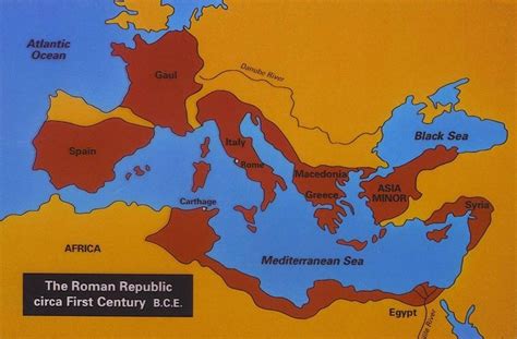 This Image Shows The Areas Under Control Of The Roman Republic Roman