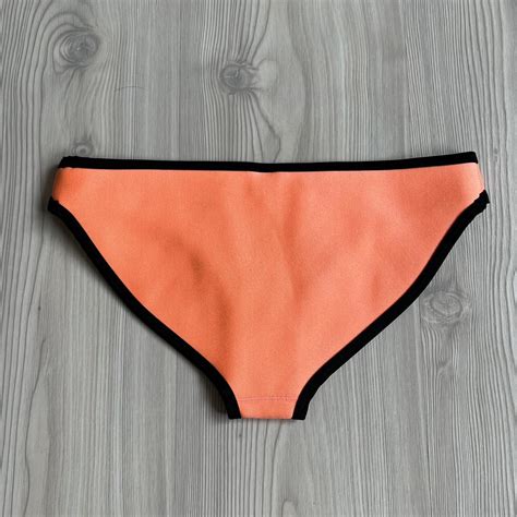 Iconic 2000s Traingl Bikini Bottom Neon Orange Depop