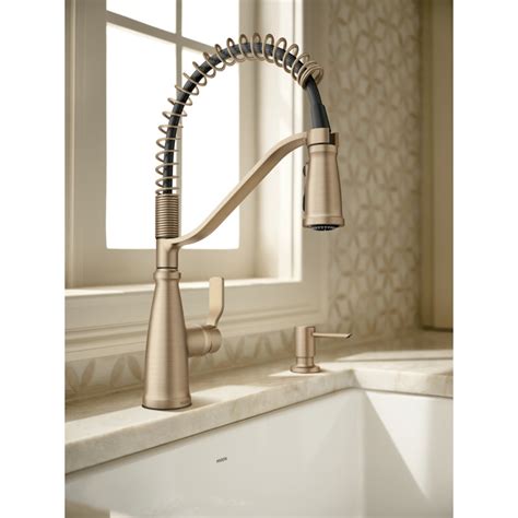 Moen Nolia Single Handle Pre Rinse Spring Pulldown Kitchen Faucet Wayfair