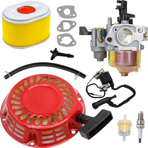 Carburetor With Ignition Coil Recoil Pull Starter Kit Carb Replacement