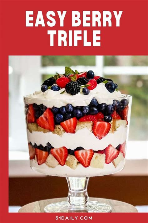 Simple Berry Trifle Recipe With Pound Cake 31 Daily