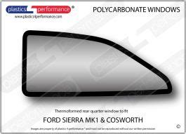 Ford Sierra Mk Lexan Polycarbonate Left Rear Quarter Window