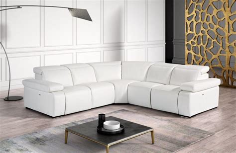 White Leather Modern Sectional Sofa | Cabinets Matttroy