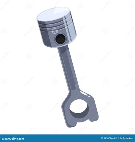 Silver Piston Engine Part Converting Pressure into Reciprocating Motion