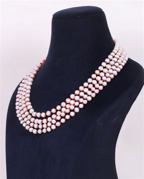 Natural Freshwater Pearl And Garnet Gemstone Beads Necklace Jewelry Raj Gems