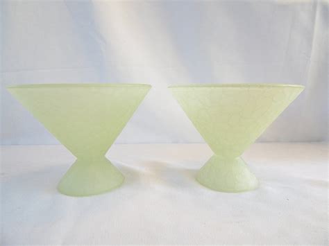 Mottled Frosted Glass Bowls 1930s X 2 Etsy