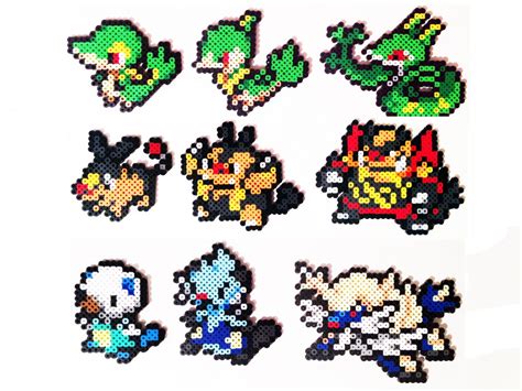 Pokemon Perler Generation 5 Starters Choose 1 By Showmeyourbits Pokemon