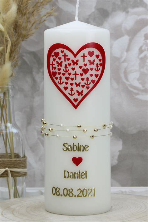 Hochzeitskerze Sabine Und Daniel 1108 Christ Kerzen De