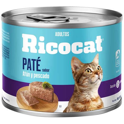 Comida Para Gatos Ricocat Paté Sabor Atún Y Pescado Lata 160g Plazavea Supermercado