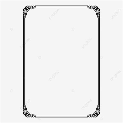 Black Rectangle Border Frame Double Line, Rectangle Border, Borders, Rectangle PNG Transparent ...