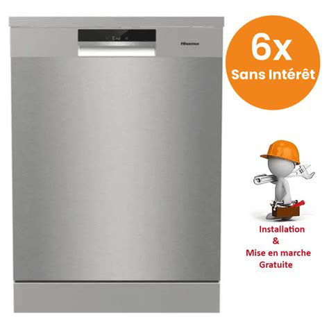 Lave Vaisselle Hisense 15 Couverts Inox HS623E90X SpaceNet