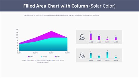 Filled Area Chart With Column Solar Color