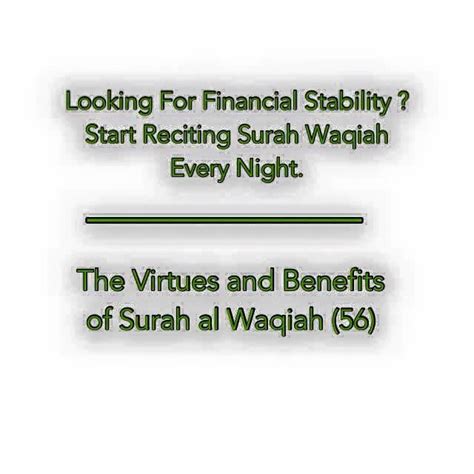 The Prophetsaw Said ‘whoever Recites Surah Al Waqiah At Night Would Never Encounter Poverty