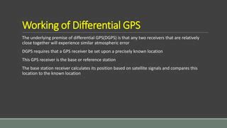 DIFFERENTIAL GPS (DGPS) | PPT | Free Download